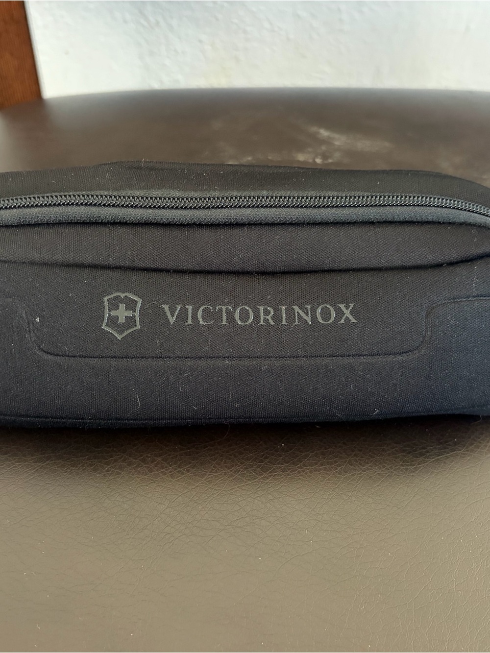 Victorinox Black Toiletry Pouch with Embossed Logo